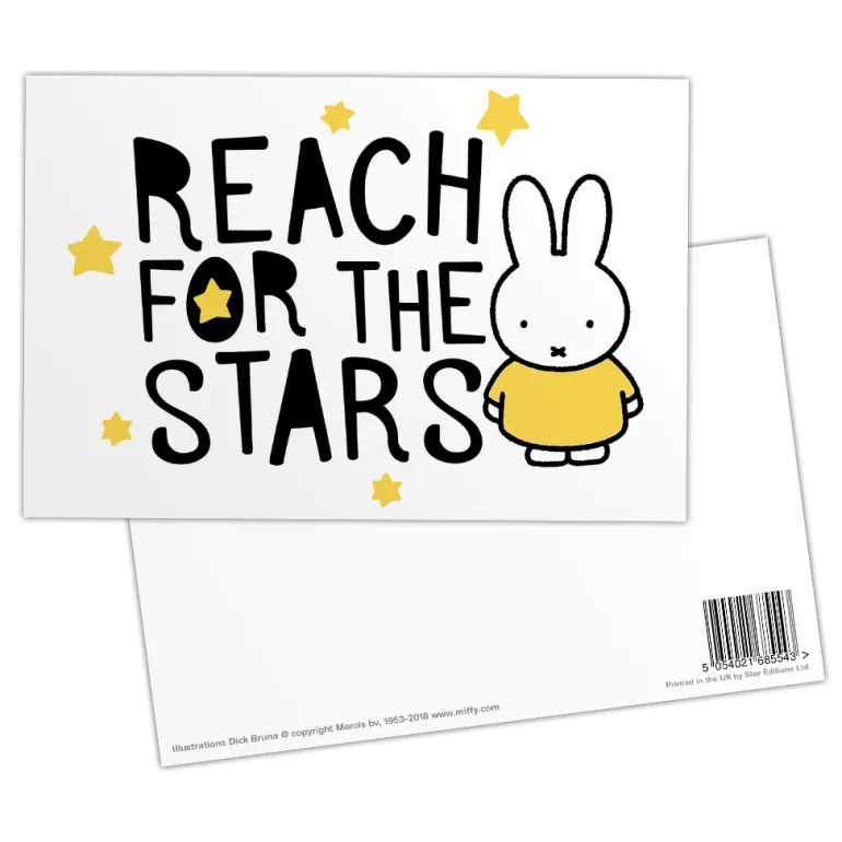 Miffy Reach for the Stars Postcard