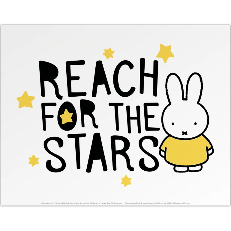 Miffy Reach for the Stars Mini Poster