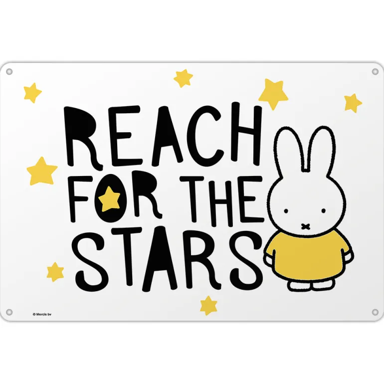 Miffy Reach for the Stars Metal Sign