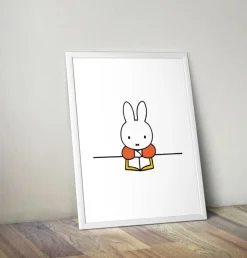 Miffy Reading a Book Framed Mini Poster