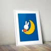Miffy Sat on the Moon Framed Mini Poster