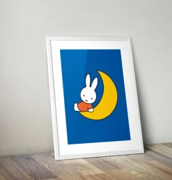 Miffy Sat on the Moon Framed Mini Poster