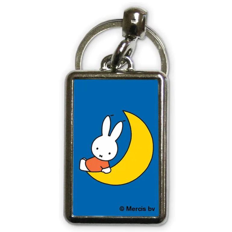 Miffy Sat on the Moon Metal Keyring