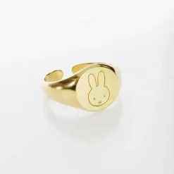 Miffy Signet Adjustable Ring (18ct Gold Vermeil)