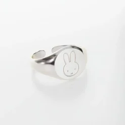 Miffy Signet Adjustable Ring (Sterling Silver)