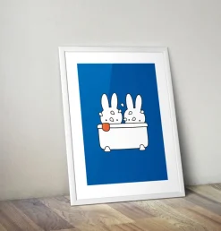 Miffy Taking a Bath Framed Mini Poster
