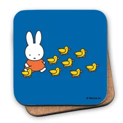 Miffy Walking with Ducks Cork Coaster