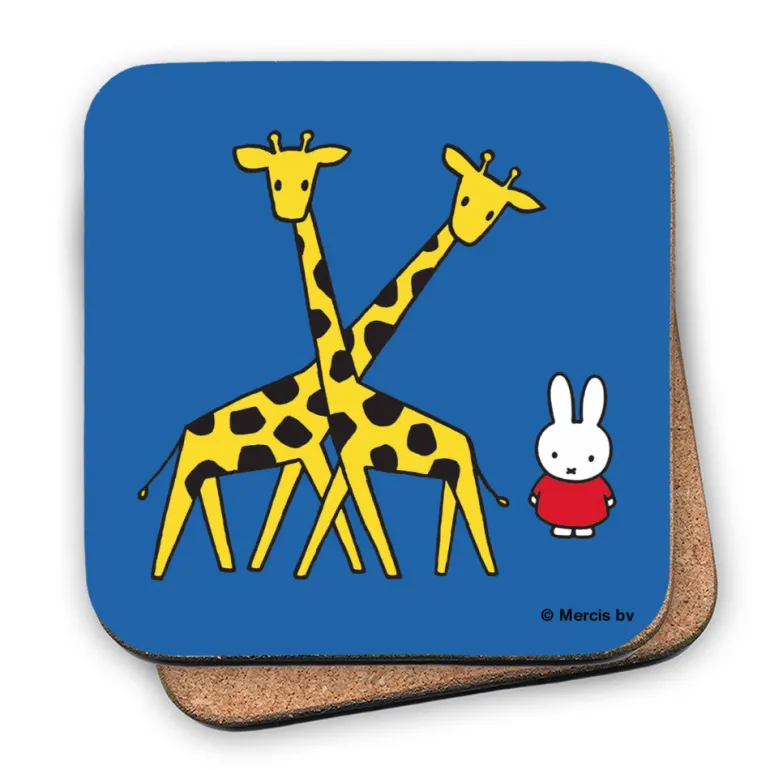 Miffy with Two Giraffes Cork Coaster