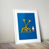 Miffy with Two Giraffes Framed Mini Poster