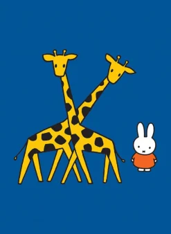 Miffy with Two Giraffes Mini Poster