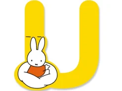 U (Yellow) - A to Z Miffy wooden letter