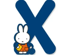 X (Blue) - A to Z Miffy wooden letter