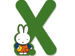 X (Green) - A to Z Miffy wooden letter